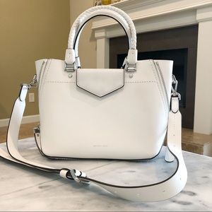 michael kors blake leather satchel